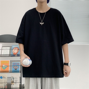 260克新款多色男士情侣款款松潮流半袖青少年圆领短袖JC022P17图片