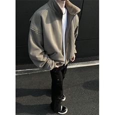 黑墙风5百搭复古剪裁解构设计加绒加厚重磅夹克外套TBMY03-P120，男装夹克，星座1315