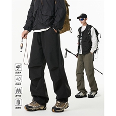 2025夏季新款户外机能防水褶皱宽松冲锋裤B315-K25770-特p30控58，男装休闲裤，电商B315
