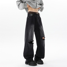 8XL-M现货牛仔裤大码复古水洗高街破洞裤子直筒乞丐裤NZ9011/P58,男装牛仔裤,电商B238, 8XL-M现货牛仔裤大码复古水洗高街破洞裤子直筒乞丐裤NZ9011/P58,男装牛仔裤,电商B238,