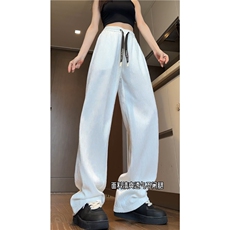 夏季新款高级纹理垂感冰丝裤宽松休闲裤B315-K24195-特p35控68，男装休闲裤，电商B315