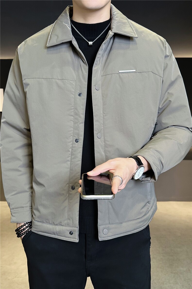 标50绒轻薄款男士羽绒服冬季2025翻领夹克外套A313-6620-P165,男装夹克,电商A313