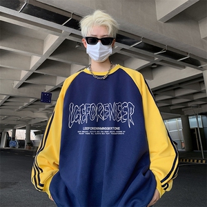抖音得物供货 提供视频 秋冬重磅美式宽松织带圆领卫衣0701图片