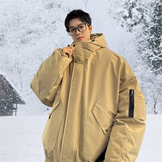 棉服男冬季新款港风宽松连帽棉衣MF9006-P90，男装棉衣，星座214-3