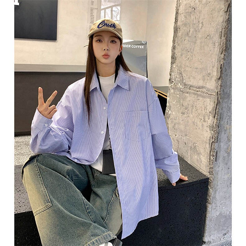 港风衬衫长袖耐磨格子衬衫休闲百搭MD-H521-特批35控59,男装衬衫,星座717