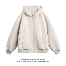 美式复古座山雕连帽毛领棉服冬派克服棉衣外套1001-1-M826-P105，男装棉衣，星座1001-1