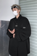 男装衬衫24春季潮牌男士叠穿宽松垂感长袖衬衣XZ514-2-202415-P78，男装衬衫，星座514-2(原B239)