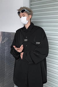 男装衬衫24春季潮牌男士叠穿宽松垂感长袖衬衣XZ514-2-202415-P78图片