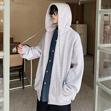 抖音得物高品质二开26春装美式高街结构硬挺宽松连帽卫衣开衫外套，女装短外套，电商A486