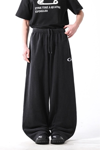 903- WK192 -特P55  S-XXL  水洗黑男女刺绣休闲卫裤1图片