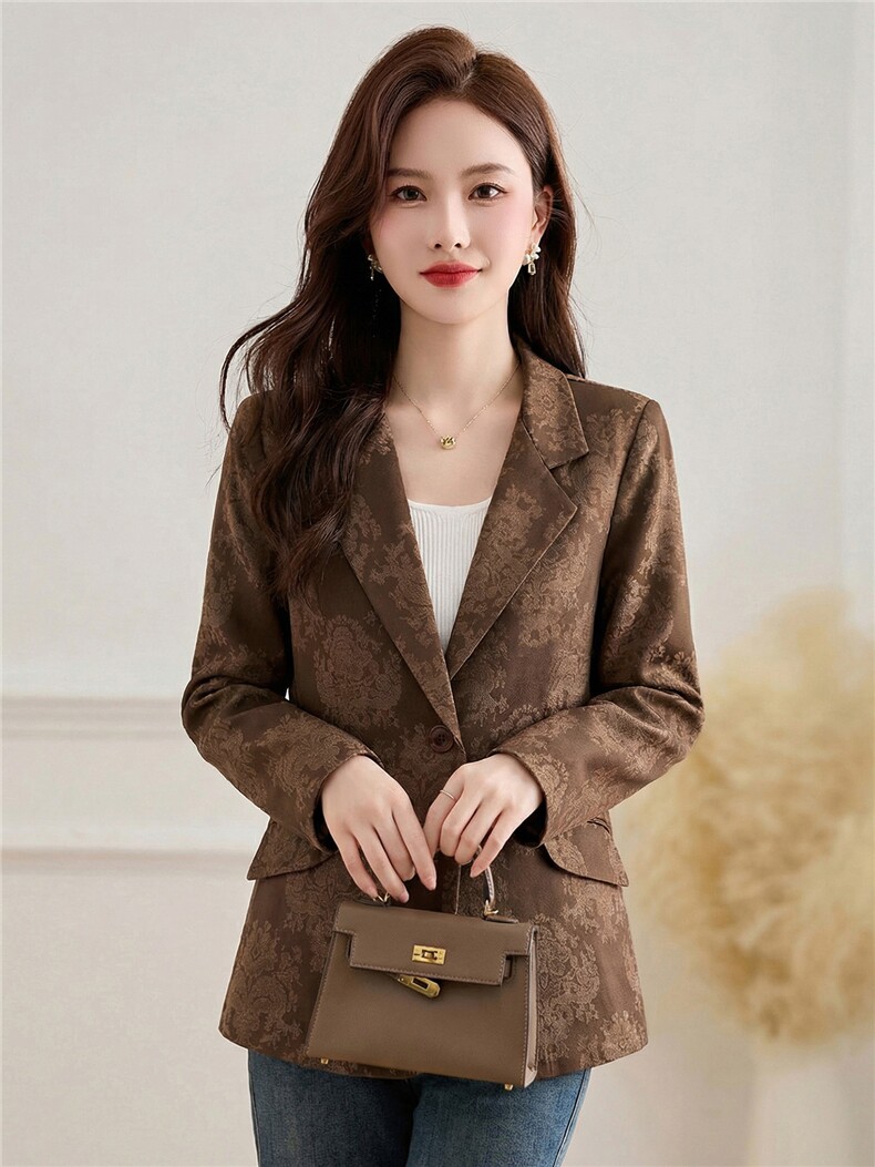 小西装外套女2026春秋装新款韩版时尚气质职场短款长袖女士小西服,女装短外套,伊航服饰