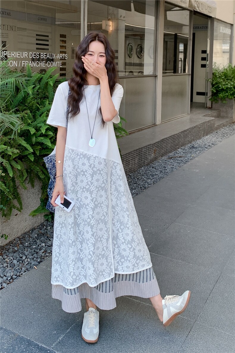 夏季假两件连衣裙女中长款,女装连衣裙,秋水欣儿