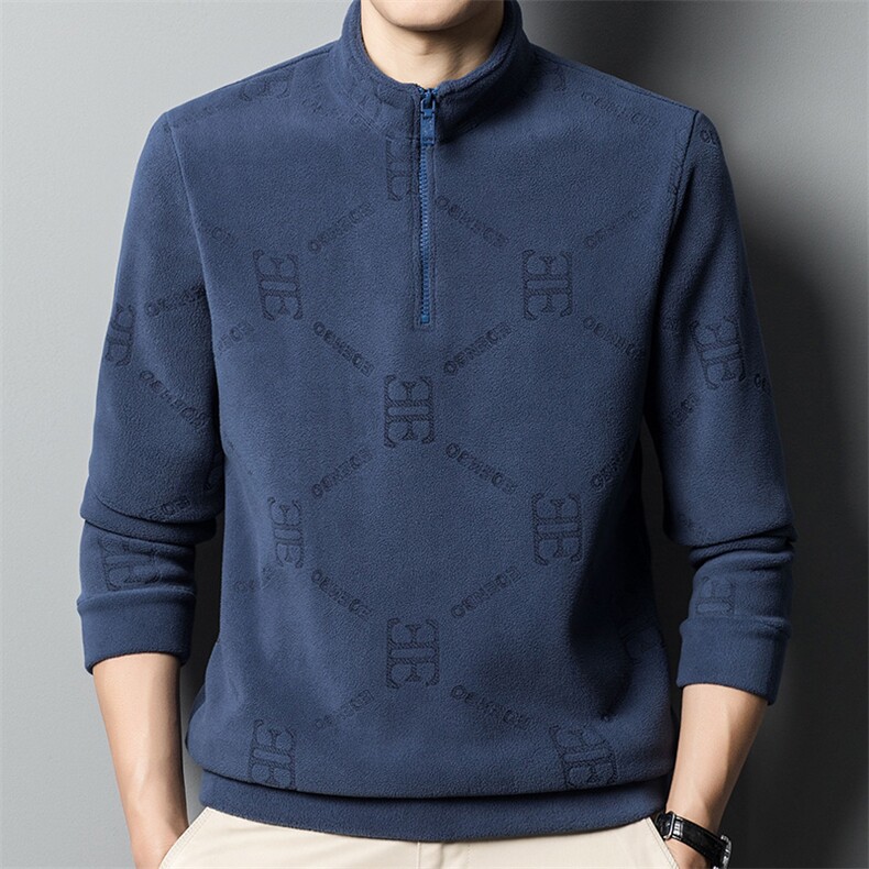 GB-F39PLX8030春季新款2023男士休闲翻领卫衣长袖套头外套时尚P63图片