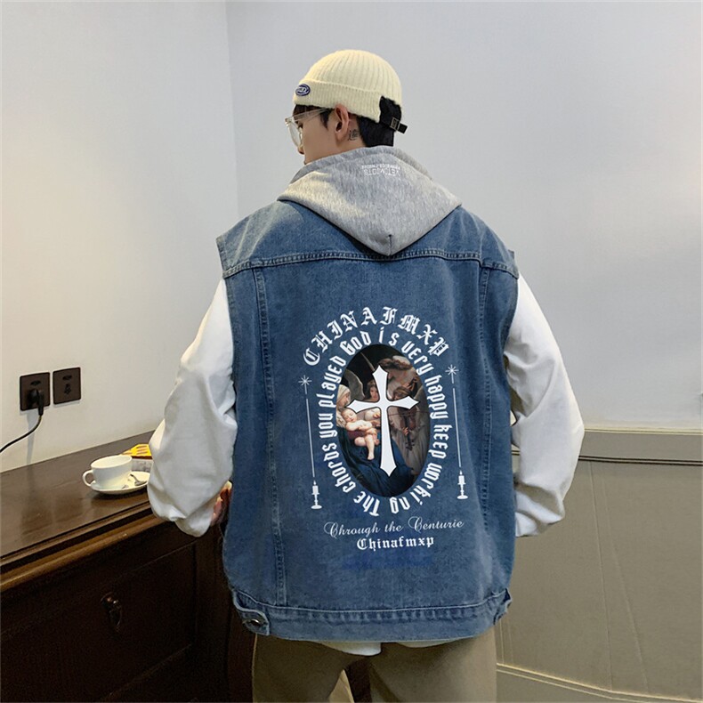 马甲男高级感痞帅青少年休闲秋款美式高街宽松工装马甲MJ133-P68,男装背心/马甲,星座1103-3