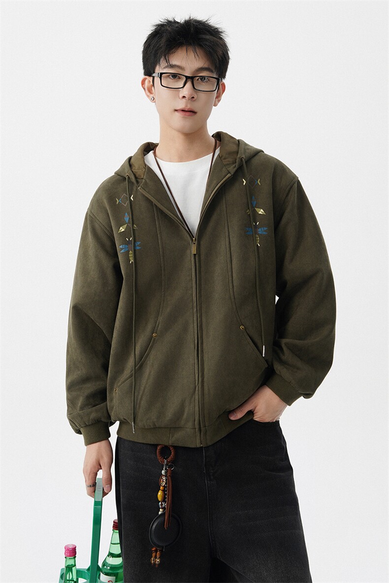 8XL-M特大码秋冬机能夹克外套冲锋衣百搭潮休闲宽松户外WY24P78,男装夹克,电商D206-1