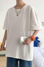 2024夏季新款港风大码纯色10色短袖T恤S-5XHT21000-P15，男装T恤，电商A022