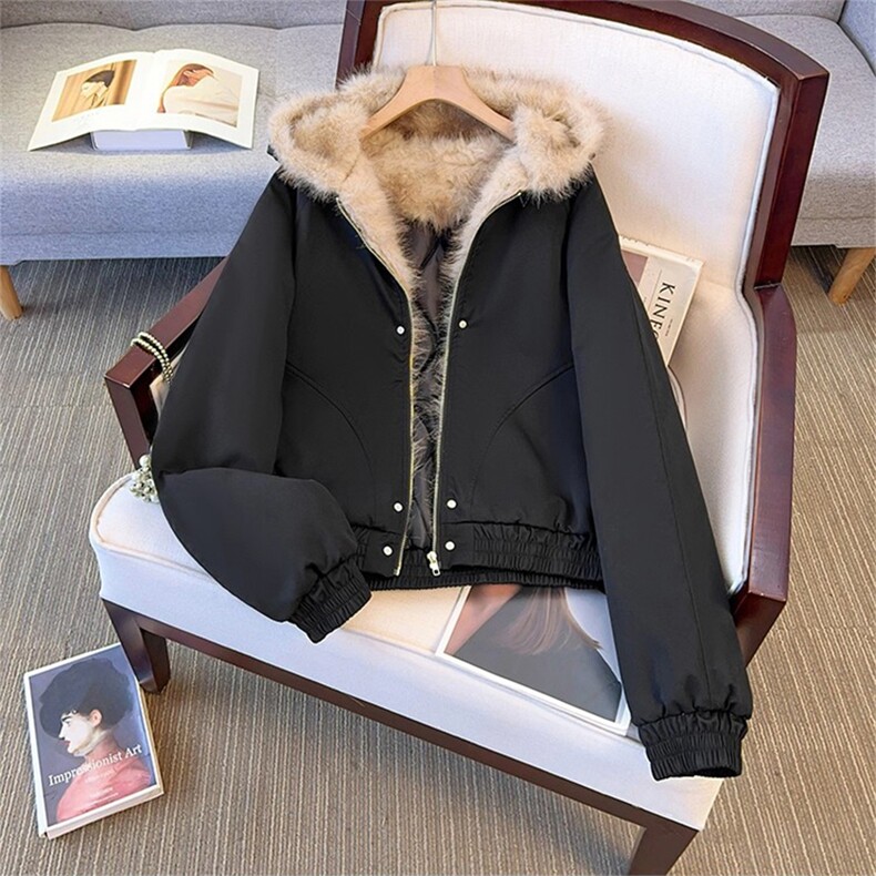 现货高品质美式高街冬季重磅硬挺短款座山雕毛领棉衣男女加厚外套，男装棉衣，电商A486-1