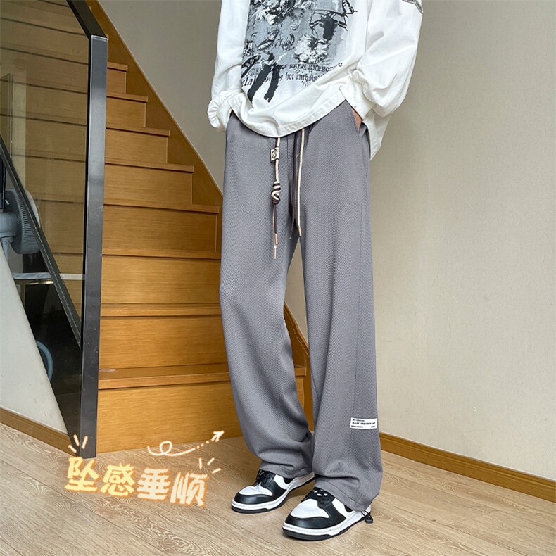 菠萝格裤子男款面料舒适男大码直筒春秋运动纯色长裤K930特批32,男装休闲裤,星座718-1