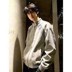 潮牌美式解构中性风做旧飞行服尽快男士短款春季PU皮外套P65，女装短外套，电商C306-1