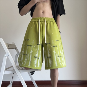2024夏季新款菠萝格潮流印花宽松五分裤B315-K24184-特P25控48图片