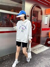 现货秋季新款:时尚休闲特殊工艺戴帽卫衣，女装卫衣/绒衫，泽妤