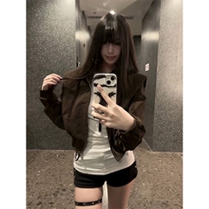网图有货春季新款韩系超火高级感显瘦初春夹克男女A1348-P66，男装夹克，星座1505