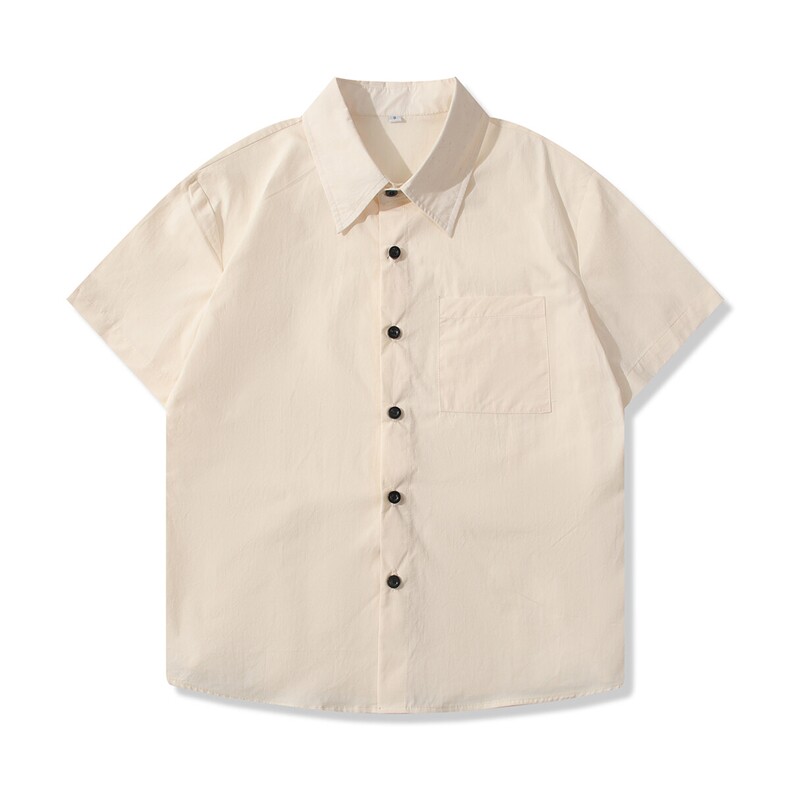B413-1-CS389夏季纽扣短款短袖衬衫通勤时尚休闲韩版女士衬衣服,男装T恤,电商B413-1