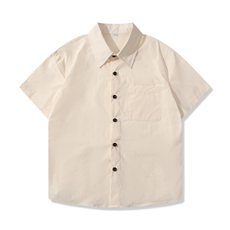 B413-1-CS389夏季纽扣短款短袖衬衫通勤时尚休闲韩版女士衬衣服，男装T恤，电商B413-1