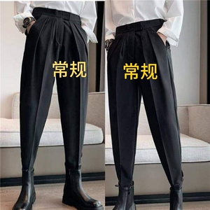 魔术贴束脚裤男女垂感休闲西裤搭配马丁靴的裤子春秋哈伦裤~2件装图片