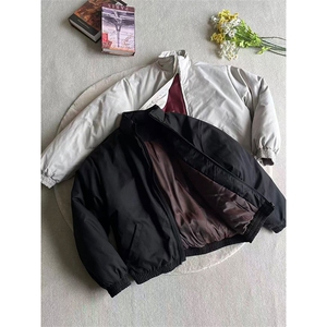 网图有货 秋冬老钱风立领短宽基础通勤棉服外套夹克男女A1179-P80图片