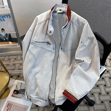 JK8964-P75美式复古cleanfit牛仔外套男女春季高级感痞帅，男装工装外套，电商B323A
