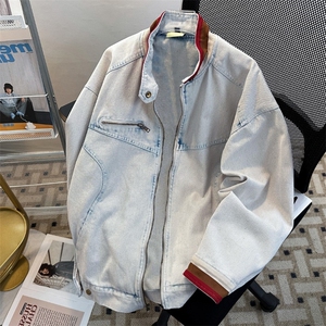 JK8964-P75 美式复古cleanfit牛仔外套男女春季高级感痞帅图片