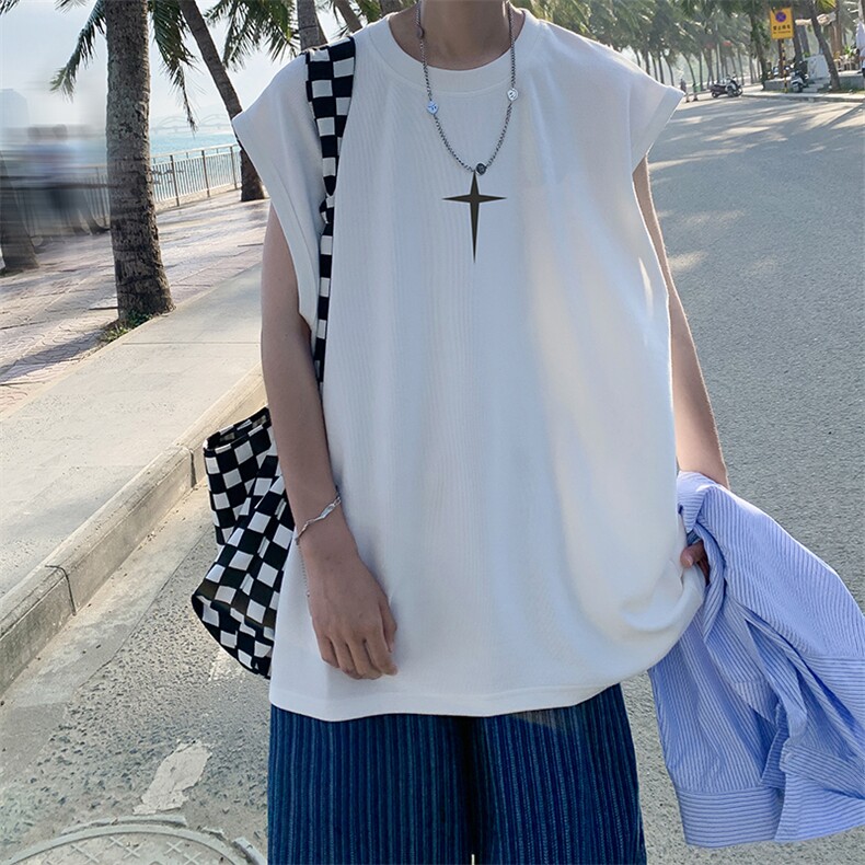 量大优可提供视频2024夏美式无袖背心HD019-1-BX24253-P18,男装背心/马甲,电商019-1