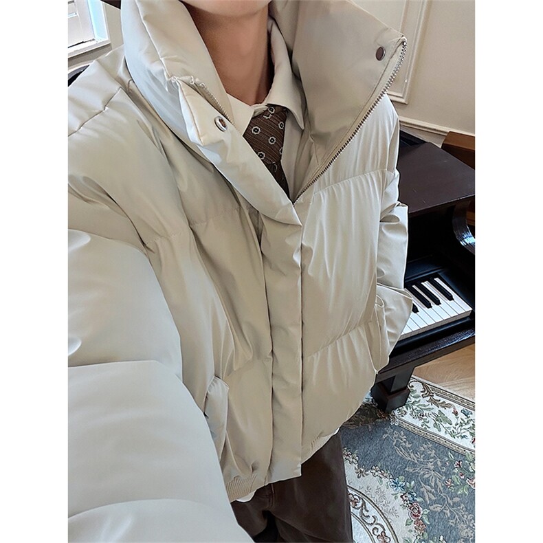 PU皮棉服冬季美式高街棉袄cleanfit短款宽松棉衣外套MF3688-特P68，男装棉衣，电商B295