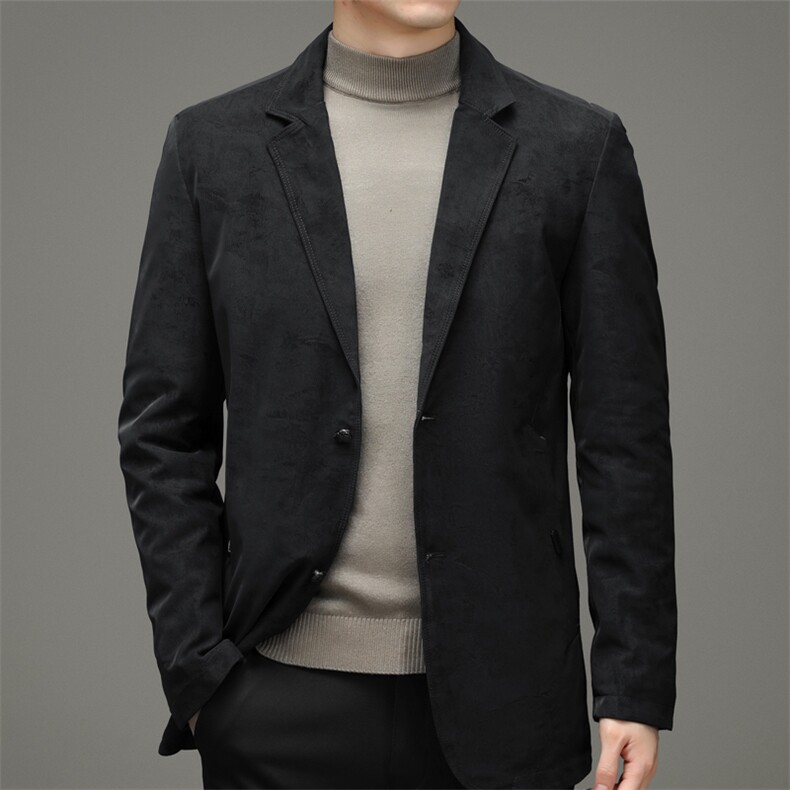 2023秋冬新款商务休闲中年男士翻领西服羽绒服SNNYR86R9628-P225,男装羽绒服,电商B212（原钱塘6029）