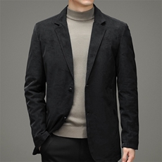 2023秋冬新款商务休闲中年男士翻领西服羽绒服SNNYR86R9628-P225，男装羽绒服，电商B212（原钱塘6029）
