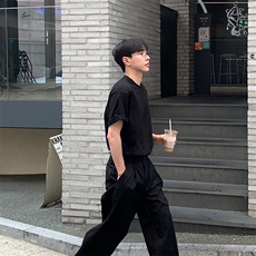816B-T1013-P38夏季设计感高级纯色短袖T恤情侣潮韩ins男女，男装T恤，星座816B