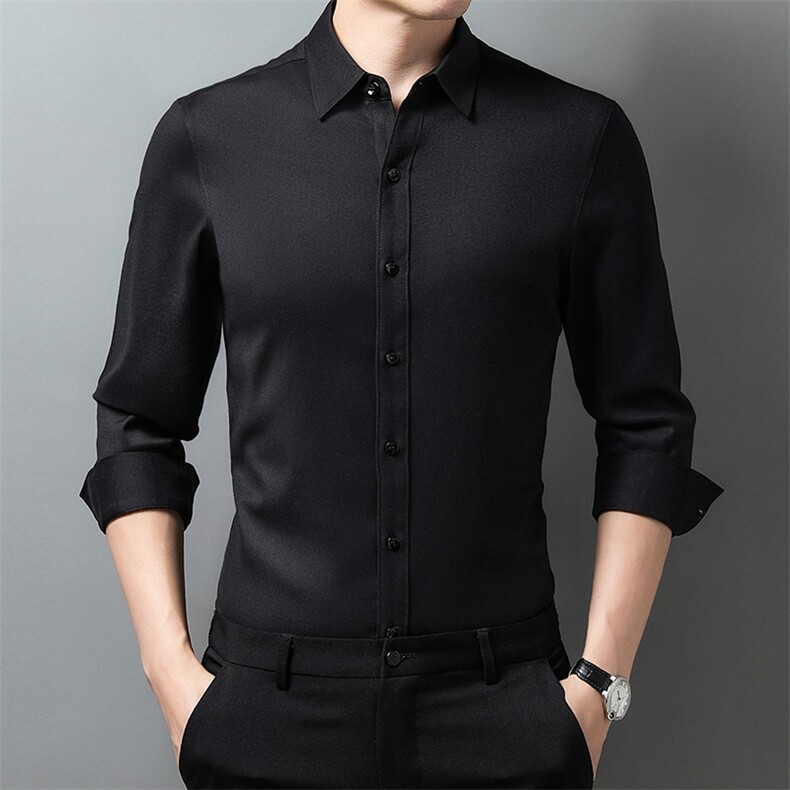 男式服装春秋季新款衬衫男长袖翻领休闲四季可穿衬衣 XY2206-P60图片