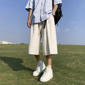 2024夏季新款日系复古七分裤男美式潮牌宽松休闲裤现货K7012-P30