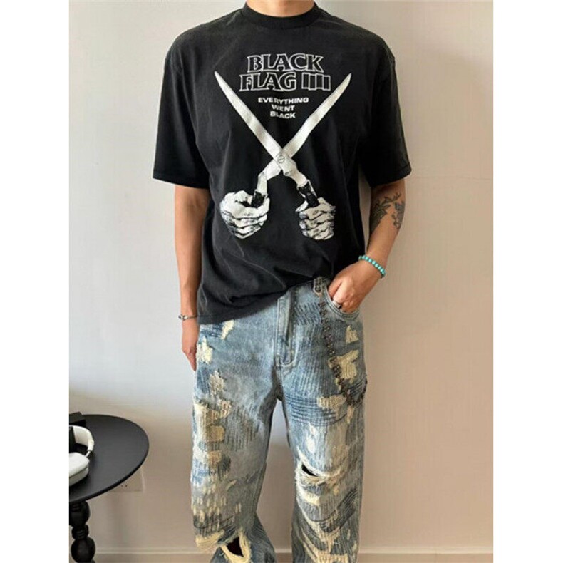 夏季新款美式短袖T恤男潮流运动宽松休闲打底衫上衣TC1439,男装T恤,星座1116A（原606A-3）