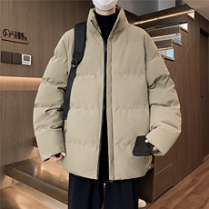 青少年拉链常规款男士棉服加厚保暖外套常规日常标准立领长袖，男装棉衣，星座1013