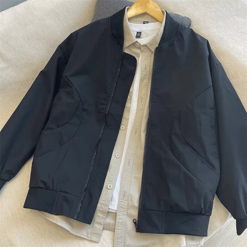 2402-P36美式休闲痞帅棒球服夹克情侣春秋季潮牌,男装夹克,电商B323A