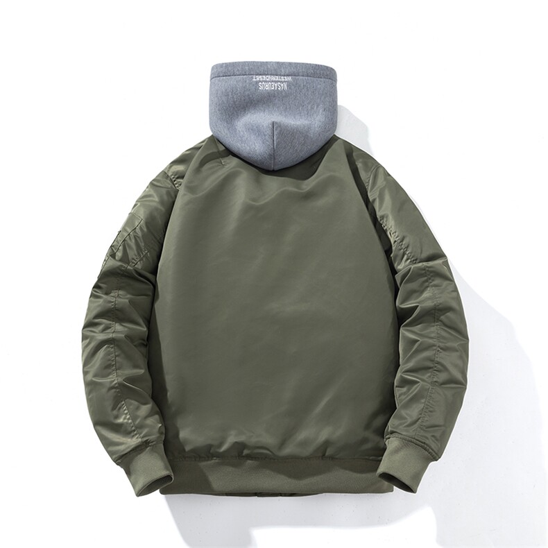 现货三色秋冬季潮牌夹克棉衣棒球服欧美街头飞行员外套情侣装,男装棉衣,电商A105