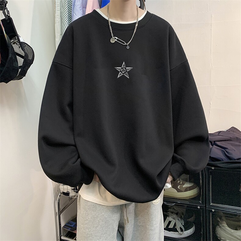 抖音供货、复合重磅360克现货圆领卫衣宽松D223A-YL2382-特P28,男装卫衣,电商019-1