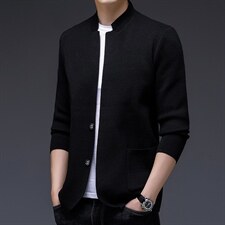 针织开衫男2023年春秋季新款休闲宽松中年男士毛衣外套男装上衣，男装针织衫/毛衣，电商B212（原钱塘6029）