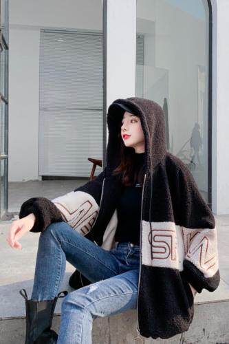 冬季新款颗粒绒外套，女装，艾伊贝雪