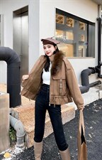 狐狸毛派克服，其它，贻思茗