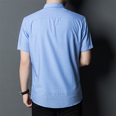 AFps2526钱塘2020-3夏季新款男士时尚休闲格子衬衫高品质P57，男装衬衫，钱塘207-3
