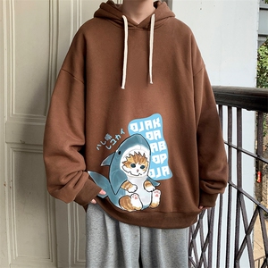 纯棉连帽卫衣男大码运动帽衫宽松薄WY2217-P35 加绒款-P40图片