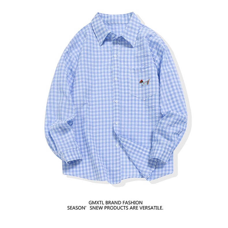 腊肠狗格子防晒衬衫男xh107-特p40，男装防晒衣，电商B367